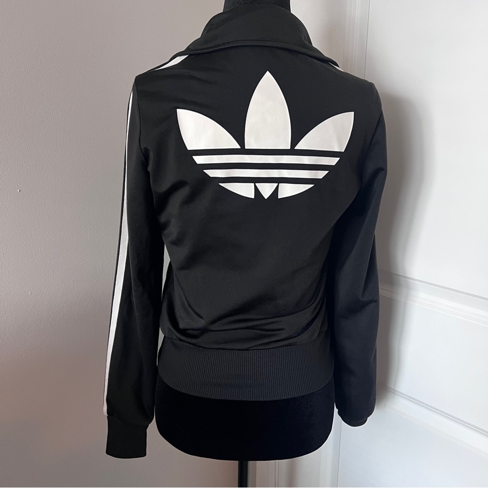2000s Adidas Women's XS Black Track Jacket
